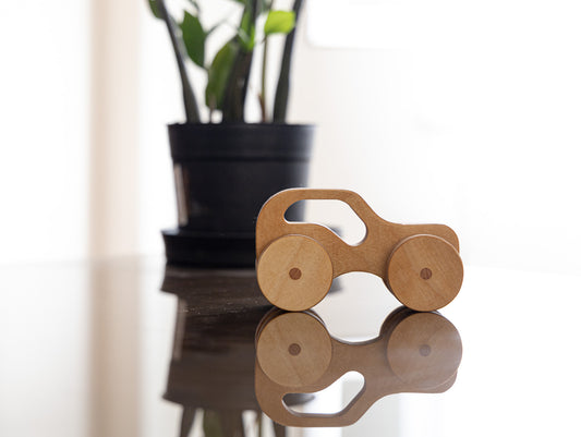 Cute wooden toy car